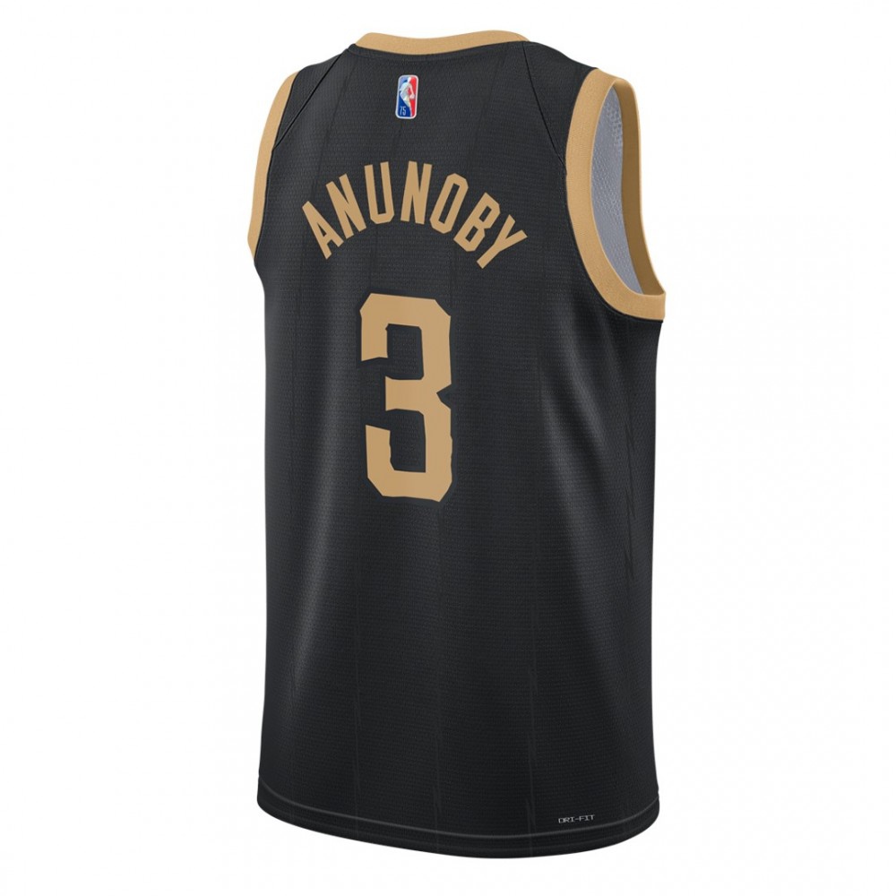 Men's Toronto Raptors OG Anunoby #3 Black 2021 Swingman Jersey - City Edition-Pro Kit Vault | Brand New 26/27 Sports Jerseys